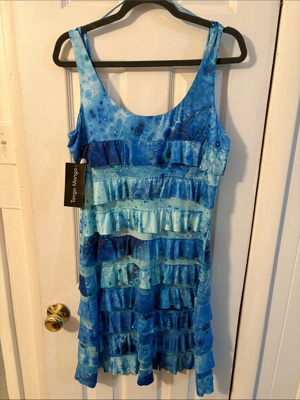Tango Mango Blue Ruffle Mini Dress - Picture 3 of 3